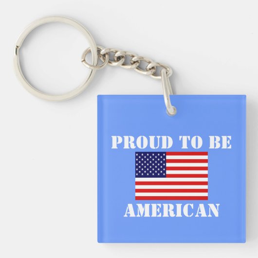 Patriotischer Stolz ist amerikanisch rot weiß und  Schlüsselanhänger (Vorderseite)