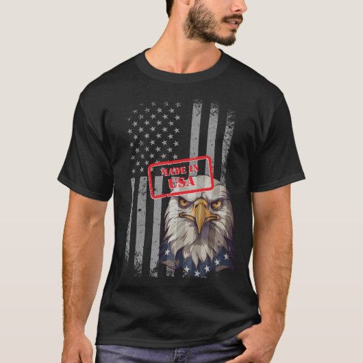 Patriotischer Stolz: "Made in USA" T-Shirt (Vorderseite)