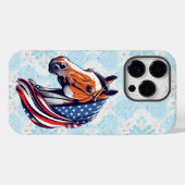 Patriotischer Stolz : Viertelpferd mit amerikanisc Case-Mate iPhone Hülle (Rückseite (Horizontal))