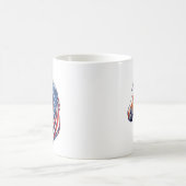 Patriotischer Stolz : Viertelpferd mit amerikanisc Kaffeetasse (Mittel)