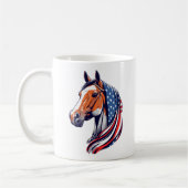 Patriotischer Stolz : Viertelpferd mit amerikanisc Kaffeetasse (Links)