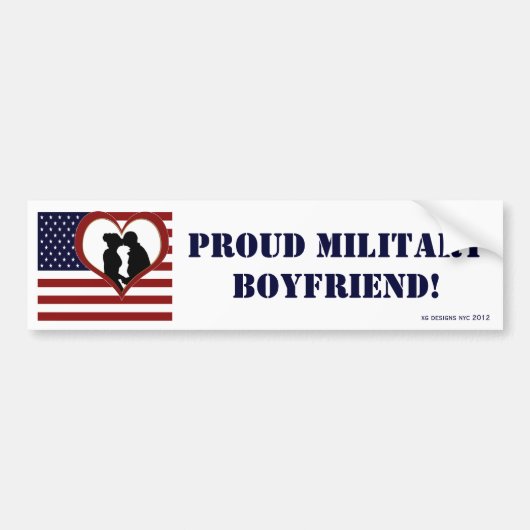Patriotischer stolzer Militärfreund-Autoaufkleber Autoaufkleber (Vorne)