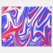 "Patriotischer Swirl: Der rote, weiße und blaue Ma Fleecedecke (Vorderseite (Horizontal))