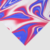 Patriotischer Swirl: Roter weißer und blauer Marmo Seidenpapier (Detail)