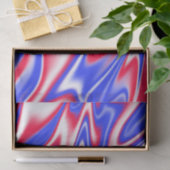 Patriotischer Swirl: Roter weißer und blauer Marmo Seidenpapier (Geschenk)