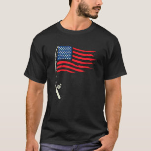 Patriotischer Tag 4. Fang der amerikanischen Flagg T-Shirt