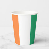 Patriotischer Tag der irischen Trikolorenflagge Pappbecher (Rückseite)