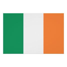 Patriotischer Tag der irischen Trikolorenflagge Poster