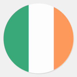 Patriotischer Tag der irischen Trikolorenflagge Runder Aufkleber