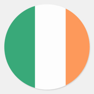 Patriotischer Tag der irischen Trikolorenflagge Runder Aufkleber