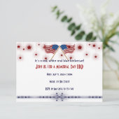 Patriotischer Tag des Gedenkens an die USA Einladung (Stehend Vorderseite)