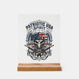 Patriotischer Taktischer Adler-Schädel-Militär-Ins Acrylschild