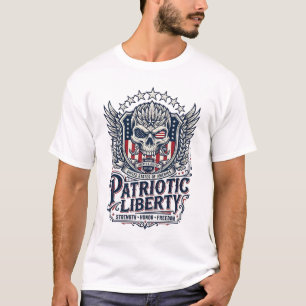 Patriotischer Taktischer Adler-Schädel Militär-ins T-Shirt