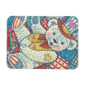 PATRIOTISCHER TEDDDY BEAR & QUILT MAGNET (Horizontal)