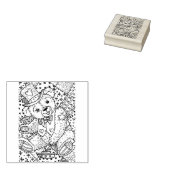 PATRIOTISCHER TEDDY BAR, PATCHWORT QUILT RUBBER BR GUMMISTEMPEL (Stempel)
