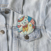 PATRIOTISCHER TEDDY BEAR & PATCHWORTSCHALTER RUNDE BUTTON (Beispiel)