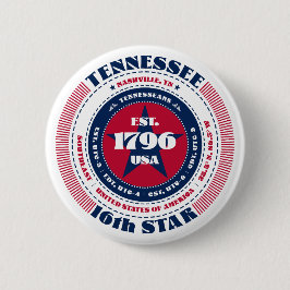 Patriotischer Tennessee-Kreis mit Staat-Details Button