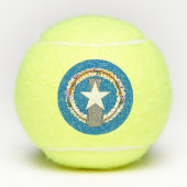 Patriotischer Tennisball mit der Flagge der nördli Tennisbälle (Vorderseite)