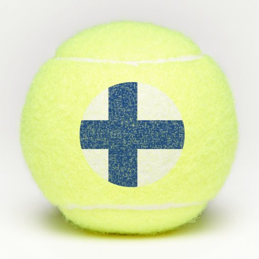 Patriotischer Tennisball mit Finnischer Flagge Tennisbälle (Vorderseite)