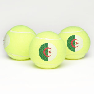 Patriotischer Tennisball mit Flagge Algeriens Tennisbälle
