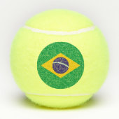 Patriotischer Tennisball mit Flagge Brasiliens Tennisbälle (Rückseite)