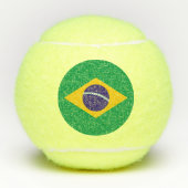 Patriotischer Tennisball mit Flagge Brasiliens Tennisbälle (Vorderseite)