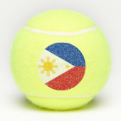 Patriotischer Tennisball mit Flagge der Philippine Tennisbälle (Rückseite)