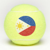 Patriotischer Tennisball mit Flagge der Philippine Tennisbälle (Vorderseite)