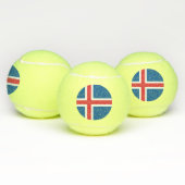 Patriotischer Tennisball mit Flagge Islands Tennisbälle (Multi)