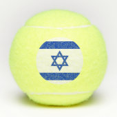 Patriotischer Tennisball mit Flagge Israels Tennisbälle (Vorderseite)