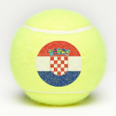 Patriotischer Tennisball mit Flagge Kroatiens Tennisbälle (Rückseite)