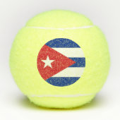 Patriotischer Tennisball mit Flagge Kubas Tennisbälle (Vorderseite)