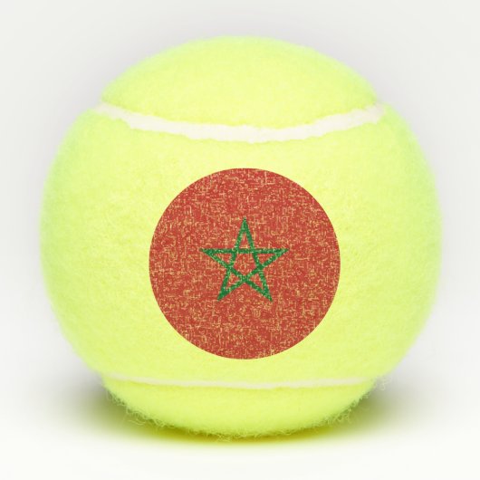 Patriotischer Tennisball mit Flagge Marokkos Tennisbälle (Rückseite)