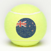 Patriotischer Tennisball mit Flagge Neuseelands Tennisbälle (Rückseite)