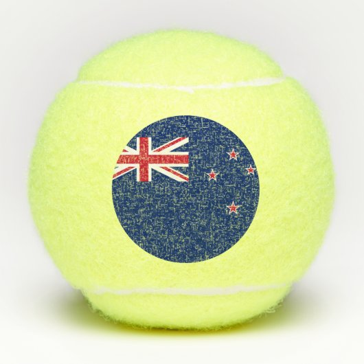 Patriotischer Tennisball mit Flagge Neuseelands Tennisbälle (Vorderseite)