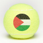 Patriotischer Tennisball mit Flagge Palästinas Tennisbälle (Vorderseite)