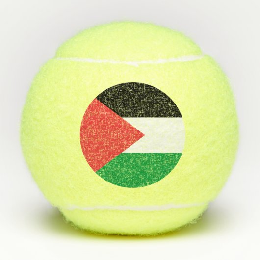 Patriotischer Tennisball mit Flagge Palästinas Tennisbälle (Vorderseite)