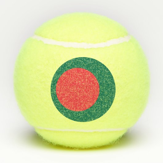 Patriotischer Tennisball mit Flagge von Bangladesc Tennisbälle (Rückseite)