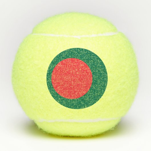Patriotischer Tennisball mit Flagge von Bangladesc Tennisbälle (Vorderseite)