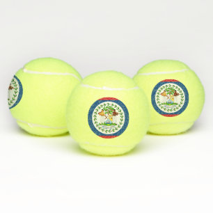 Patriotischer Tennisball mit Flagge von Belize Tennisbälle