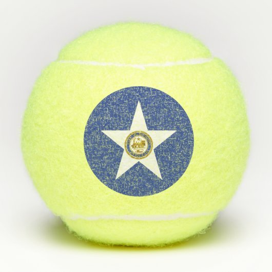 Patriotischer Tennisball mit Flagge von Houston Tennisbälle (Vorderseite)