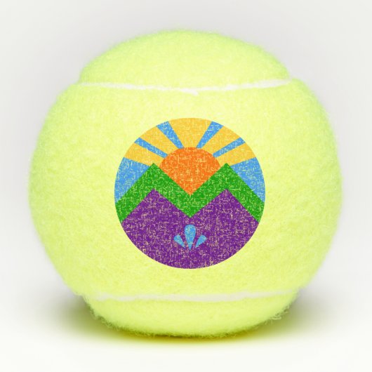 Patriotischer Tennisball mit Flagge von Manitou Sp Tennisbälle (Vorderseite)