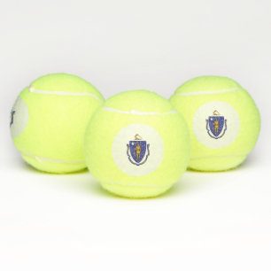 Patriotischer Tennisball mit Flagge von Massachuse Tennisbälle