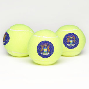 Patriotischer Tennisball mit Flagge von Michigan Tennisbälle