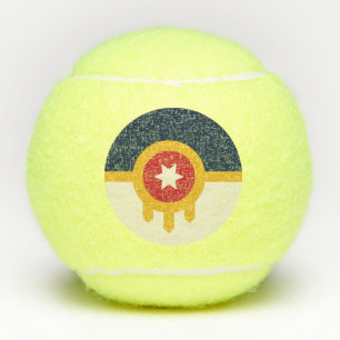 Patriotischer Tennisball mit Flagge von Tulsa, Okl Tennisbälle