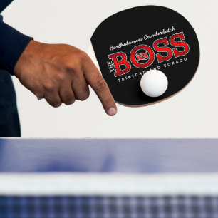 Patriotischer „The Boss“ Trinidad und Tobago Tischtennis Schläger
