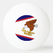 Patriotischer Tischtennisball mit amerikanischer S (Vorderseite)