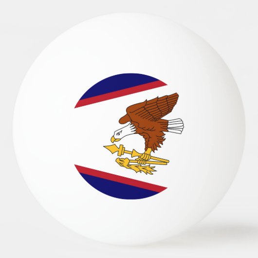 Patriotischer Tischtennisball mit amerikanischer S (Rückseite)
