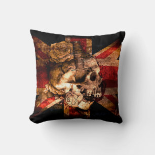 Patriotischer Totenkopf Kissen