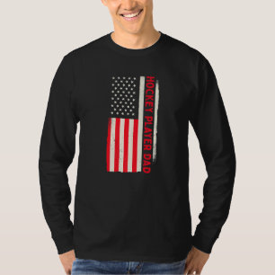 Patriotischer Trainer Hockey Spieler Vater Amerika T-Shirt